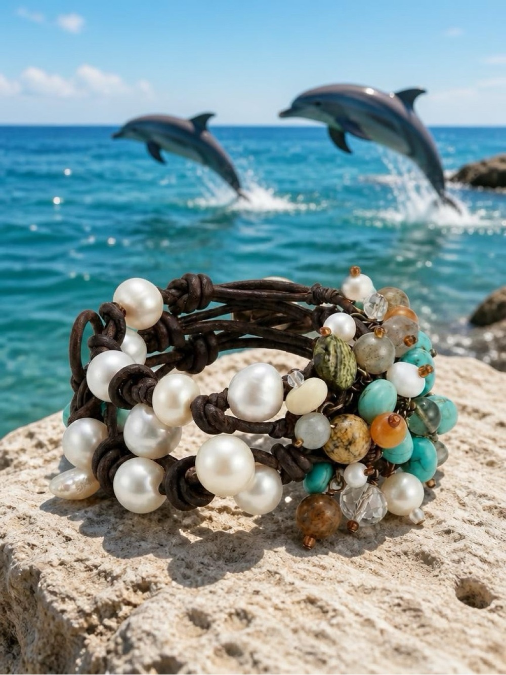 Bracelet Pearls, turquoise and more! Stunning!